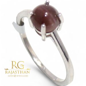 Rajasthan Gems Ring Silver 925 Sterling Women Natural Cat Eye Gem Stone Handmade Gift F268