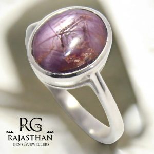 Rajasthan Gems Ring Silver 925 Sterling Women Natural Star Ruby Gem Stone Handmade Gift F272