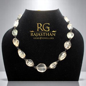 Rajasthan Gems Necklace 925 Sterling Silver Natural Aquamarine Gem Stone Handmade Gift Women F673