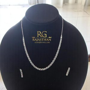 Rajasthan Gems Necklace Earrings Jewellery Set 925 Sterling Silver Natural Mystic Quartz Gem Stone Handmade Women Gift Gemstone F755
