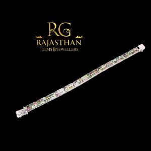 Rajasthan Gems Bracelet Silver Sterling 925 Jewelry Natural Tourmaline Gem Stone Women Handmade Gift F763