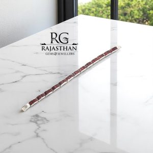 Rajasthan Gems Bracelet Silver Sterling 925 Jewelry Natural Garnet Gem Stone Women Handmade Gift F779