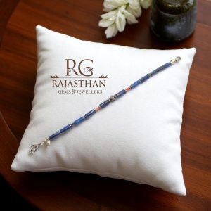 Rajasthan Gems Bracelet Silver Sterling 925 Jewelry Natural Lapis Lazuli Gem Stone Women Handmade Gift F780