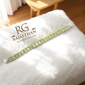 Rajasthan Gems Bracelet Silver Sterling 925 Jewelry Natural Peridot Gem Stone Women Handmade Gift F781