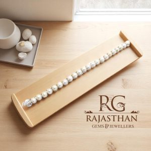 Rajasthan Gems Bracelet Silver Sterling 925 Jewelry Natural Freshwater Pearl Gem Stone Women Handmade Gift Gemstone F783