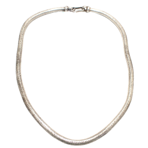 Rajasthan Gems Men Necklace Snake Chain Silver Solid Designer Mens Women Unisex Handmade Gift F993