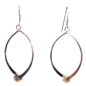 Rajasthan Gems Dangle Earrings 925 Sterling Silver Oxidized Polish Designer Handmade Gift Women G011