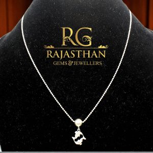 Rajasthan Gems Chain Pendant Necklace 925 Sterling Silver Fish Charm Handmade Designer Unisex Men Women Gift G212