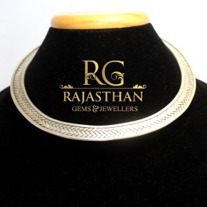 Rajasthan Gems Necklace Hasli 925 Sterling Silver Ethnic Vintage Traditional Handmade Tribal Women Men Unisex Gift G365