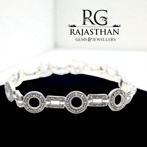 Rajasthan Gems Bracelet Openable 925 Sterling Silver Marcasite Stone Women Handmade Gift G476