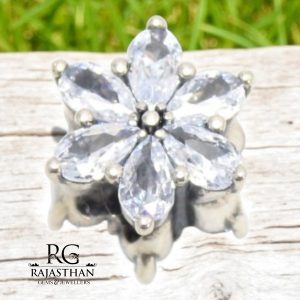 Rajasthan Gems Designer Pendant 925 Sterling Silver Cubic Zirconia CZ Stone Women Unisex Handmade Gift G511