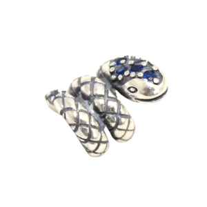 Rajasthan gems Snake Charm Pendant 925 Sterling Silver Cubic Zirconia CZ Stone Women Unisex Handmade Gift G512