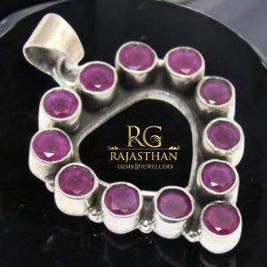 Rajasthan Gems Pendant 925 Sterling Silver Natural Onyx Gem Stone Women Unisex Handmade Gift G672