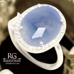 Rajasthan Gems Ring 925 Sterling Silver Women Men Unisex Natural Multi Sapphire Gem Stone Gemstone & Cubic Zirconia CZ Handmade Gift G721