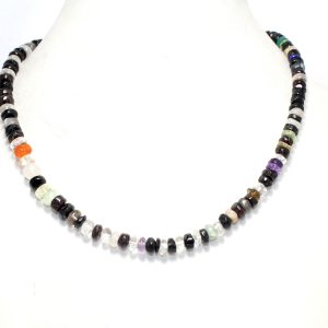 Rajasthan Gems Beaded Necklace Mala Natural Semi Precious Gem Stone Beads Stones Gems Women Gift G788