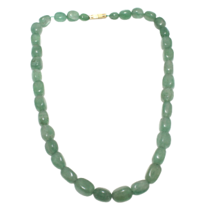 Rajasthan Gems Bead Necklace Strand Beaded Natural Green Strawberry Quartz Gem Stone Gemstone Tumble Beads G790