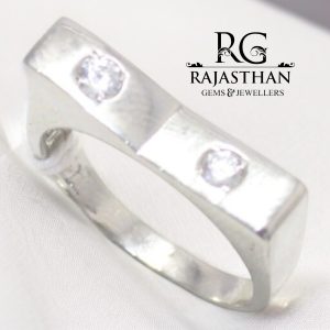 Rajasthan Gems Designer Ring 925 Sterling Silver Cubic Zirconia CZ Stone Adjustable Women Handmade Gift G999
