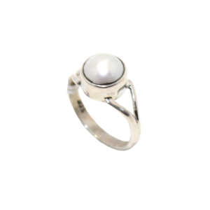 Rajasthan Gems Ring 925 Sterling Silver Women Natural Freshwater Pearl Gem Stone Handmade Gift Gemstone H099