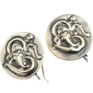 Ganesh Earrings 925 Sterling Silver Handmade Women Gift Tribal Traditional H701