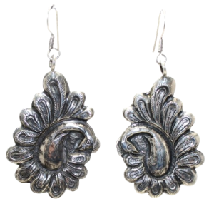 Rajasthan Gems Dangle Peacock Earrings 925 Sterling Silver Handmade Women Gift Traditional H702