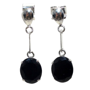 Dangle Earrings 925 Sterling Silver Natural Black Onyx Gem Stone Handmade Traditional Women Gift H828