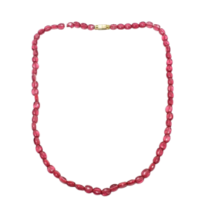 Rajasthan Gems Beaded Necklace Mala Pink Cubic Zirconia CZ Stone Women Gift H942