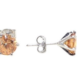 Rajasthan Gems Stud Earrings Ear Tops 925 Sterling Silver Cubic Zirconia CZ Stone Handmade Women Gift i5
