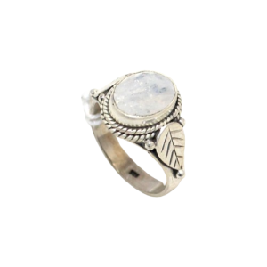 Rajasthan Gems Ring 925 Sterling Silver Women Natural Rainbow Moonstone Gem Stone Handmade Gift i144
