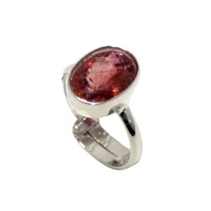 Rajasthan Gems Adjustable Ring 925 Sterling Silver Natural Tourmaline Gem Stone 2.25 carats Women Handmade Gift i94
