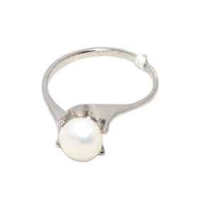 Rajasthan Gems Ring 925 Sterling Silver Pearl Gem Stone 2.5 carats Women Handmade Gift i96