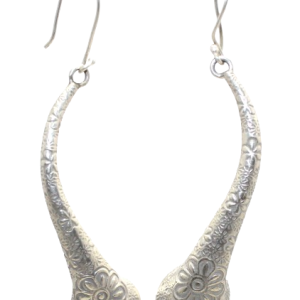 Rajasthan Gems Dangle Earrings 925 Sterling Silver Traditional Engraved Gem Stone Handmade Gift Women i260