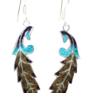 Rajasthan Gems DangleEarrings 925 Sterling Silver Traditional Enamel Meena Handmade Gift Women i261