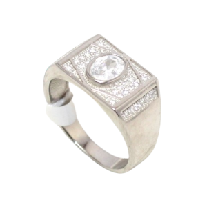 Mens Ring Solid 925 Sterling Silver Men Cubic Zirconia Zircon Stone Stones Handmade Fathers Day Gift i267