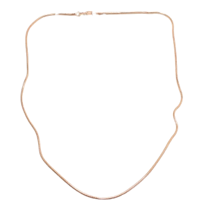 Rajasthan Gems Solid Snake Chain Necklace 925 Sterling Silver 17.5" inches Rose Gold Plated Handmade Designer Unisex Men Women Gift i290