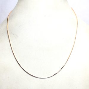 Snake Chain Necklace 925 Sterling Silver 17.0" inches Rose Gold Plated Handmade Designer Unisex Men Women Gift i288