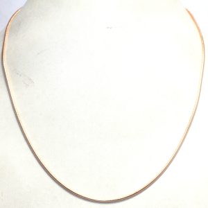 Rajasthan Gems Solid Snake Chain Necklace 925 Sterling Silver 17.5" inches Rose Gold Plated Handmade Designer Unisex Men Women Gift i290