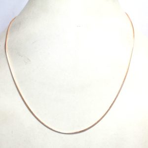 Rajasthan Gems Solid Snake Chain Necklace 925 Sterling Silver 17.5" inches Rose Gold Plated Handmade Designer Unisex Men Women Gift i291