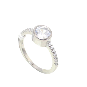 Rajasthan Gems Ring 925 Sterling Silver Cubic Zirconia CZ Zircon Stone Women Handmade Gift i472